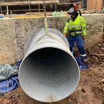 Alignment pipe for hydro project